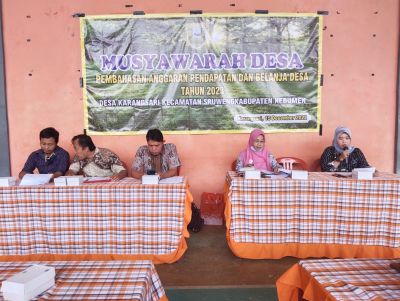 MUSYAWARAH DESA PENETAPAN APBDESA TAHUN ANGGARAN 2023